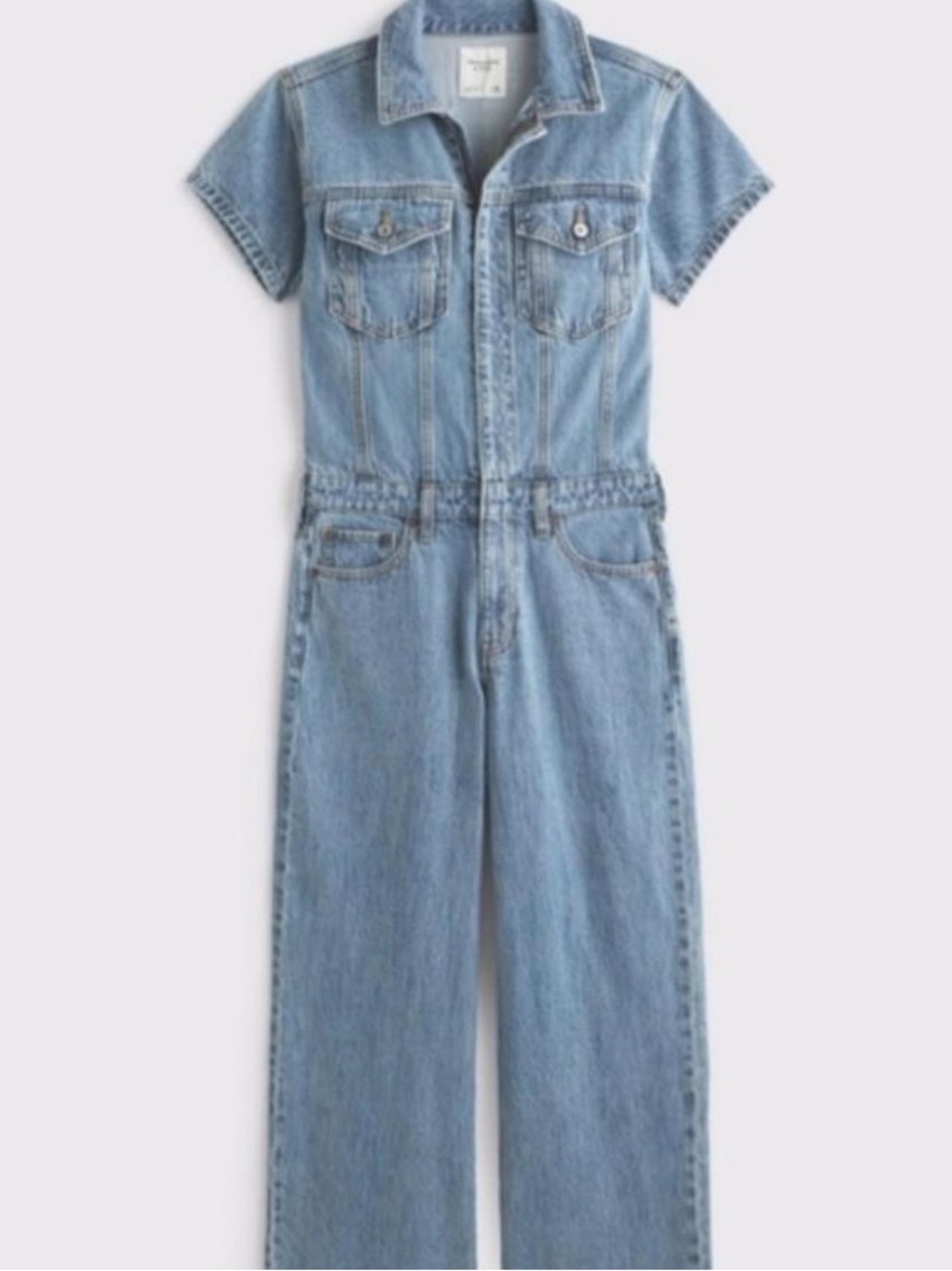 Abercrombie & Fitch Light Blue Denim Overalls Jumpsuit